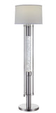 15' X 15' X 58' Brushed Nickel Metal Glass LED Shade Floor Lamp