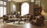 37' X 48' X 44' Fabric Cherry Oak Upholstery Wood LegTrim Chair w2 Pillows