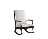 25' X 33' X 41' Cream Fabric Wood Upholstered (Seat) Rocking Chair