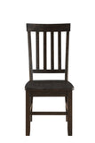 22' X 19' X 40' Rustic Walnut Wood Side Chair Set of 2