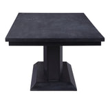 40' X 76' X 30' Black Wood LED Glass Dining Table