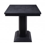 36' X 60' X 36' Black Wood LED Counter Height Table