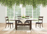42' X 96' X 30' Dark Oak Wood Dining Table