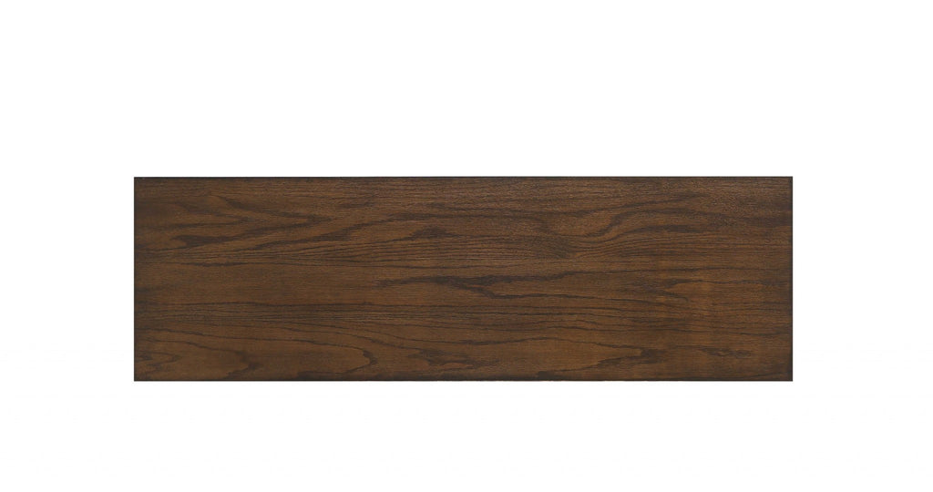 15' X 48' X 18' Dark Oak Wood Bench