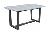 40' X 72' X 30' Marble Gray Oak Wood Marble Dining Table