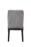 23' X 21' X 39' Light Gray Linen Upholstered Seat and Oak Wood Side Chair