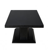 26' X 50' X 18' Black LED Wood Glass Coffee Table