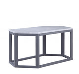 20' X 40' X 18' Gray Marble Wood Coffee Table