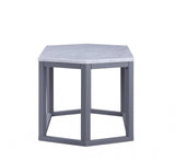 20' X 40' X 18' Gray Marble Wood Coffee Table