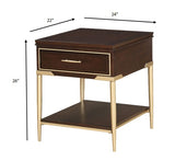 24' X 22' X 26' Cherry Metal Wood End Table
