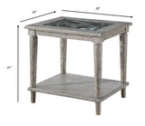 24' X 28' X 25' Salvaged Natural Glass Wood End Table