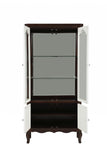 18' X 39' X 78' Walnut White Wood Curio Cabinet