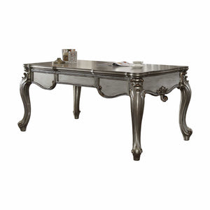 35' X 72' X 32' Antique Platinum Wood Poly Resin Executive Desk (Leg)