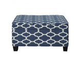 26' X 36' X 20' Fabric Pattern Upholstery Wood Leg Bench wStorage
