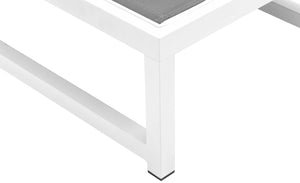 Maldives Waterproof Mesh Fabric / Aluminum Contemporary Grey Mesh Waterproof Fabric Outdoor Patio Adjustable Sun Chaise Lounge Chair - 26" W x 79" D x 28"  - 39.5" H