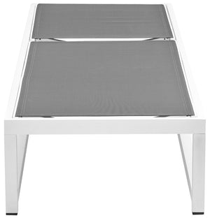 Maldives Waterproof Mesh Fabric / Aluminum Contemporary Grey Mesh Waterproof Fabric Outdoor Patio Adjustable Sun Chaise Lounge Chair - 26" W x 79" D x 28"  - 39.5" H