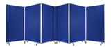 106 x 1 x 71 Blue Metal and Fabric - Screen