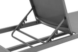 Maldives Waterproof Mesh Fabric / Aluminum Contemporary Grey Mesh Waterproof Fabric Outdoor Patio Adjustable Sun Chaise Lounge Chair - 26" W x 79" D x 28"  - 39.5" H