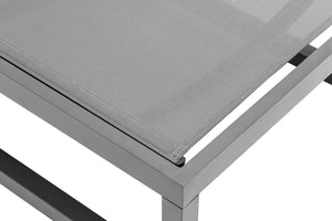 Maldives Waterproof Mesh Fabric / Aluminum Contemporary Grey Mesh Waterproof Fabric Outdoor Patio Adjustable Sun Chaise Lounge Chair - 26" W x 79" D x 28"  - 39.5" H