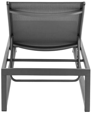 Maldives Waterproof Mesh Fabric / Aluminum Contemporary Grey Mesh Waterproof Fabric Outdoor Patio Adjustable Sun Chaise Lounge Chair - 26" W x 79" D x 28"  - 39.5" H