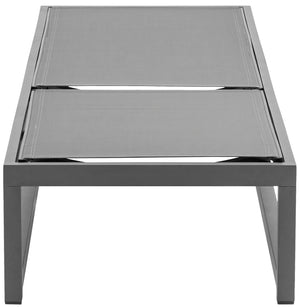 Maldives Waterproof Mesh Fabric / Aluminum Contemporary Grey Mesh Waterproof Fabric Outdoor Patio Adjustable Sun Chaise Lounge Chair - 26" W x 79" D x 28"  - 39.5" H