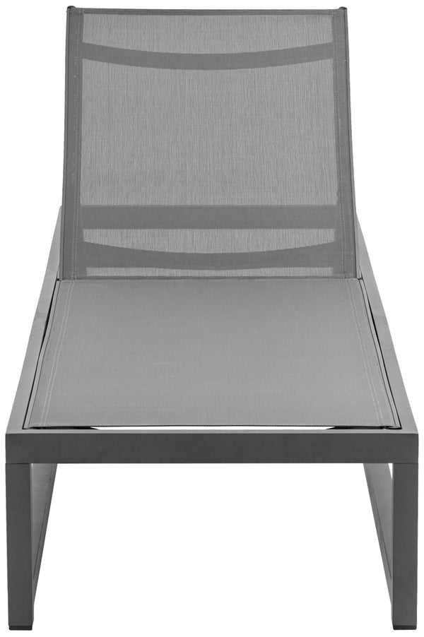 Maldives Waterproof Mesh Fabric / Aluminum Contemporary Grey Mesh Waterproof Fabric Outdoor Patio Adjustable Sun Chaise Lounge Chair - 26" W x 79" D x 28"  - 39.5" H