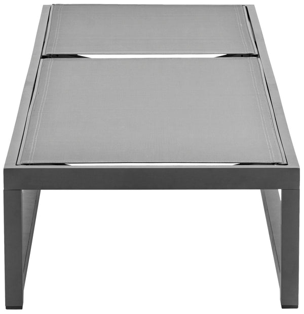 Maldives Waterproof Mesh Fabric / Aluminum Contemporary Grey Mesh Waterproof Fabric Outdoor Patio Adjustable Sun Chaise Lounge Chair - 26" W x 79" D x 28"  - 39.5" H