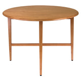 Winsome Wood Hannah Double Drop Leaf Round Dining Table, Light Oak 34942-WINSOMEWOOD