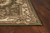 7' x 10' Polypropylene Greenor Ivory Area Rug