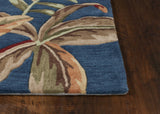 5' x 7' 6 Polyester Ink Blue Area Rug