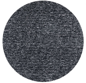 8' Black Heather Round Indoor Shag Rug