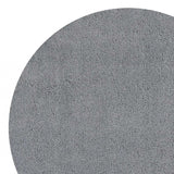 8' Round Polyester Grey Area Rug