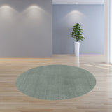 8' Round Polyester Slate Area Rug