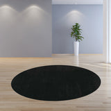 8' Espresso Brown Round Indoor Shag Rug