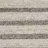 5'x7' Grey White Hand Woven Knobby Stripes Indoor Area Rug