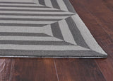 6' x 9' UV treated Polypropylene Charcoal Area Rug