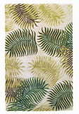 Natural Beige Hand Tufted Tropical Leaves Indoor Area Rug