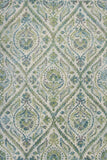 7' x 10' Polypropylene Ivory or Teal Area Rug