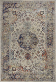 8'x11' Ivory Machine Woven Floral Medallion Indoor Area Rug