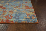 7' x 10' Polypropylene Blue or Coral Area Rug