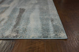 7' x 10' Polypropylene Teal Area Rug