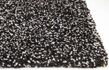 8' x 10' Polyester Black Heather Area Rug