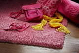 8' x 10' Polyester Hot Pink Area Rug