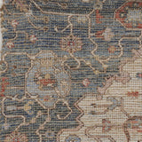 7'x12' Blue Red Hand Woven Traditional Medallion Indoor Area Rug