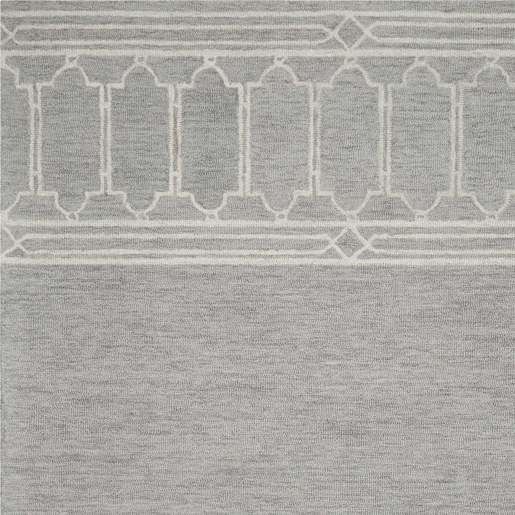8' x 10' Wool Grey Area Rug