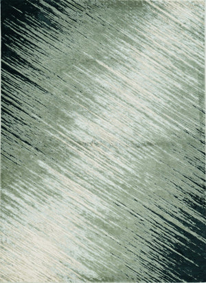 8'x11' Silver Grey Machine Woven Abstract Brushstroke Indoor Area Rug