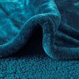 Heated Microlight to Berber Casual 100% Polyester Solid Microlight / Solid Micro Berber Heated Throw in Teal