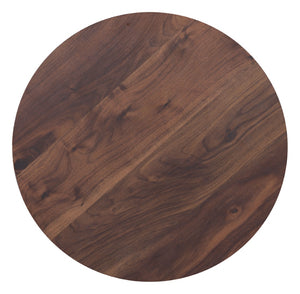 Zuo Modern Alto MDF, Steel Modern Commercial Grade Bistro Table Brown, Black MDF, Steel