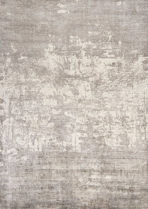 5'x7' Beige Hand Loomed Abstract Brushstroke Indoor Area Rug