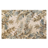 5'x8' Ivory Hand Tufted Pinnate Fronds Indoor Area Rug